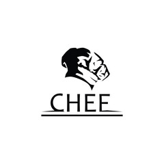 Chef hat logo with silhouette design for culinary business, restaurant, catering, or food brand. Chef hat or toque blanche symbolizes skill, quality, and dedication in the world of cooking. 
