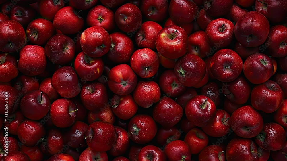 Poster A Close-Up of Red Apples