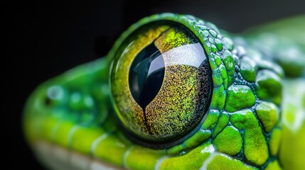 Fototapeta premium Close Up of a Frog's Eye: Nature's Beauty in Detail