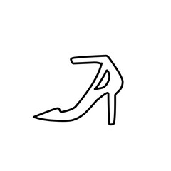 outline of women's fashion shoes