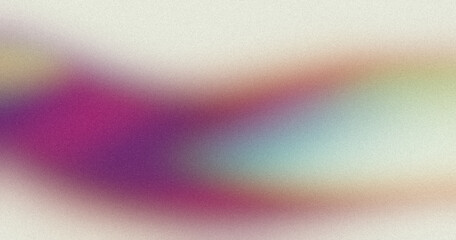 Vibrant pink purple blue green color grainy gradient backdrop design. Abstract retro multicolored noisy gradient with light leaks, rough grungy, web banner, poster, header
