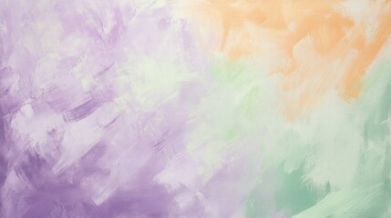 A colorful texture paint background with soft, blended strokes of lavender, light green, and peach, perfect for a soft abstract theme.
