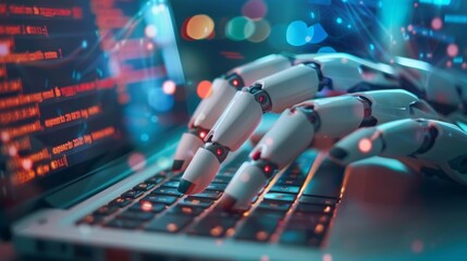 E learning technology concept. AI and machine learning enhance personalised learning. Technology course, teaching, business training. e-learning, online education, education, internet learning. 