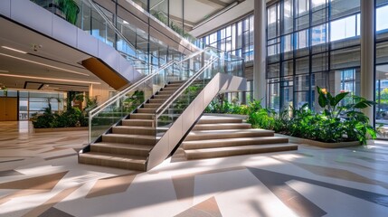 Modern Office Building Staircase