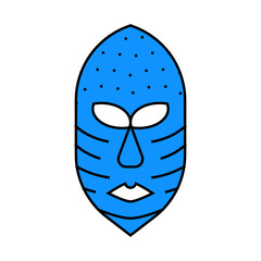 mask museum exhibit line icon vector. mask museum exhibit sign. isolated symbol illustration