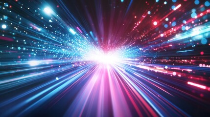 Obraz premium Abstract Light Speed Tunnel