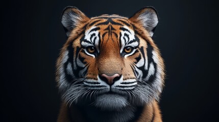 Fototapeta premium Tiger Portrait Close Up Powerful Majestic Wild Cat