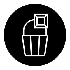 Chocolate Cupcake Vector Icons