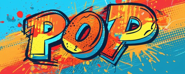 Obraz premium Playful pop art background with 