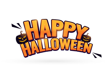 happy halloween celebration background with smiling pumpkin