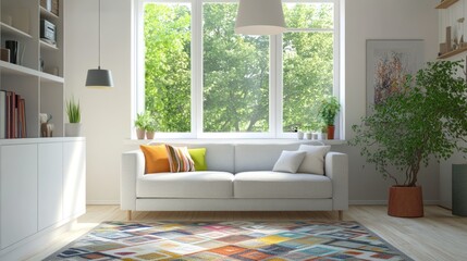 Modern Living Room with a View