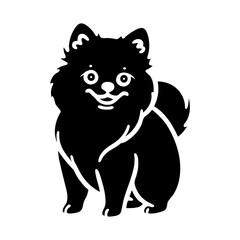 Pomeranian dog vector icon