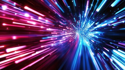 Obraz premium Abstract Neon Tunnel