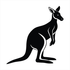 Kangaroo silhouette vector