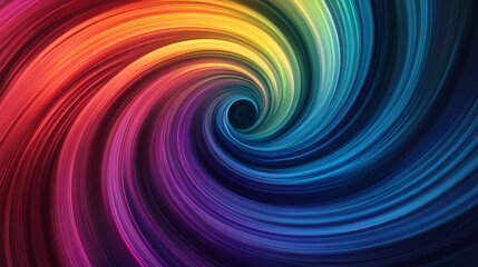 Clean and simple design with a minimalist rainbow swirl graphic. Minimalist Design. Illustration