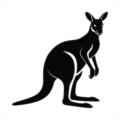 Fototapeta premium Kangaroo silhouette vector
