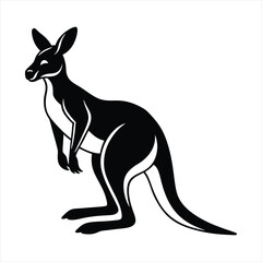 Kangaroo silhouette vector