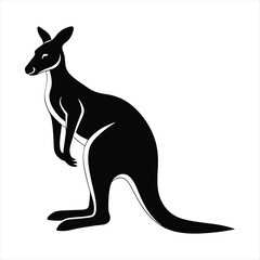 Kangaroo silhouette vector