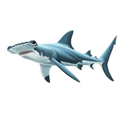 Fototapeta premium great shark isolated on white
