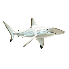 great shark isolated on white