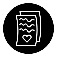Love Note Vector Icons