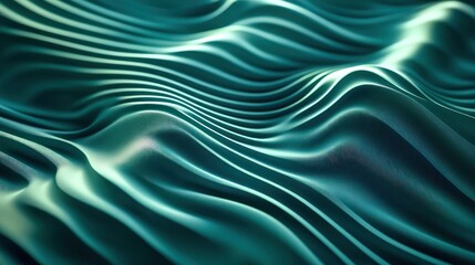 Fototapeta premium Abstract Green Wave Pattern