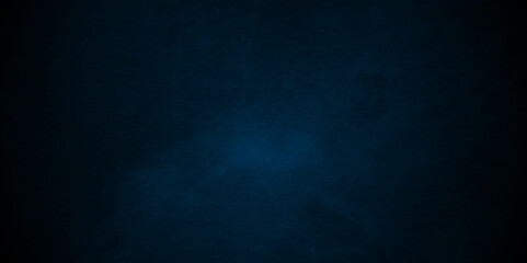 Abstract modern Dark Blue wall concrete grunge backdrop texture, watercolor painted mottled blue background, colorful bright ink and watercolor textures on black paper background.