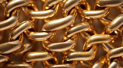 Golden Chain Links Background