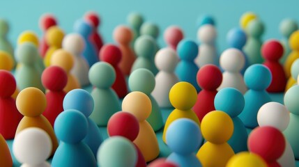 A lively crowd showcases diverse individuals, blending cultures in a captivating, blurred backdrop for impact.