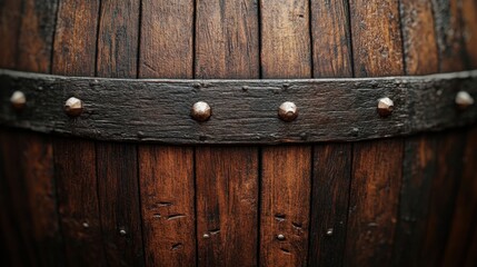 A detailed view of the wood grain on a barrel, capturing the rustic charm and authenticity that appeals to decor and design enthusiasts.