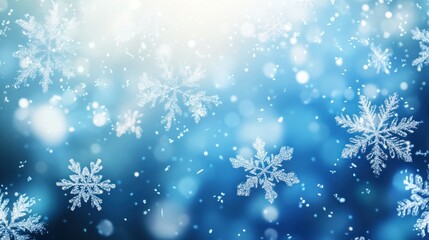 Winter Wonderland with Falling Snowflakes