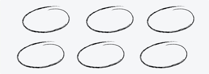 Circle design elements. pen marker circles. Round circular banner frames, borders, vector hand drawn, circular markers
