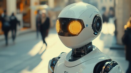Fototapeta premium The smart machines of tomorrow are here today, as robotic technology and artificial intelligence for everday's life