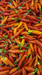 Red cayenne pepper from the local market