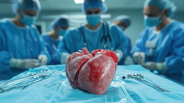 Medical Team Performing CPR on a Heart