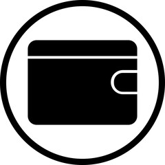 Wallet icon in trendy flat style vector. Purse with money illustration sign. Coins symbol. Online payment logo for mobile concept and website design pictogram isolated on transparent background.