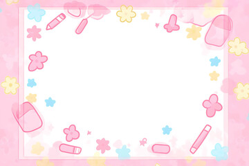 Pop and sickly cute frame background