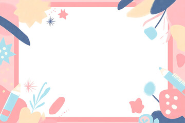 Pop and sickly cute frame background