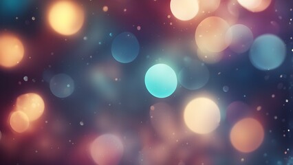 A dreamy abstract background with colorful bokeh lights.