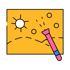 painting with light line icon vector. painting with light sign. isolated symbol illustration