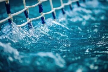Goal in water polo floating gates in pool