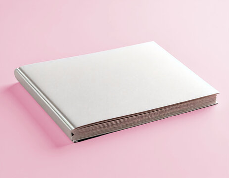 Mouckup libro en fondo rosa 