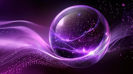 Purple Crystal Sphere