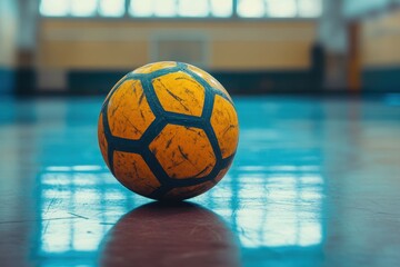 Handball dropped on ground
