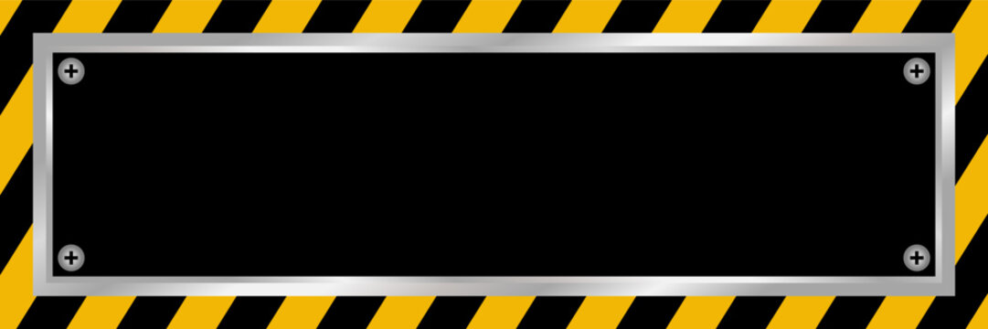 black yellow construction background. template design for banner, poster, social media, web.