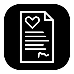 Wedding Certificate Vector Icons