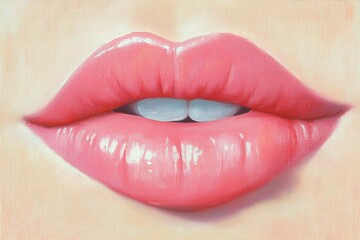 Obraz premium close-up of a mouth showing lips and skin texture