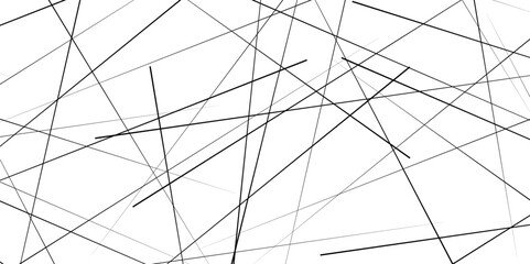 flat vector illustration isolated on white background, Random chaotic lines. Abstract geometric pattern. Outline monochrome texture.