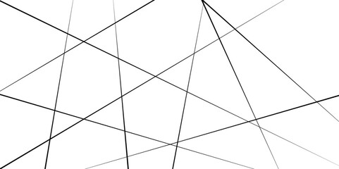 flat vector illustration isolated on white background, Abstract banner with an asymmetric texture. Black chaotic lines of modern design.