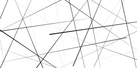 flat vector illustration isolated on white background, Abstract banner with an asymmetric texture. Black chaotic lines of modern design.